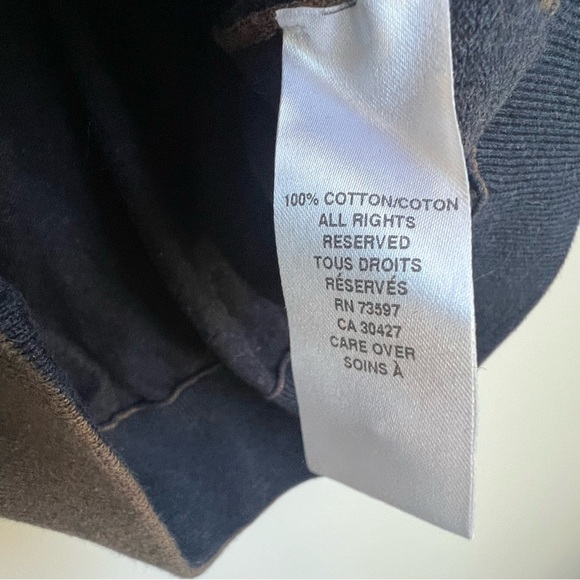 Raffi Reversible Vanise Henley Venley sweater Shirt Brownstone/Clay Elbow Patch - Picture 6 of 16